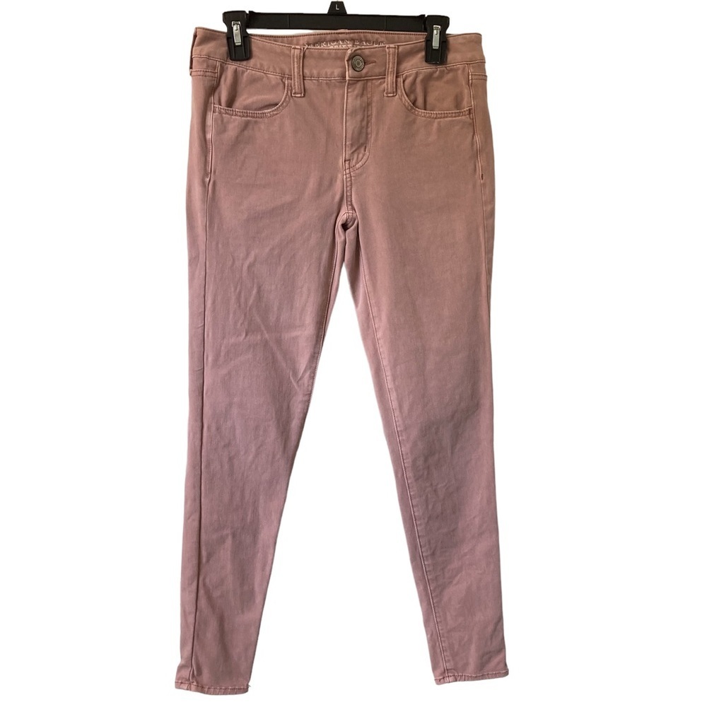 American Eagle pink mid rise jeggings women’s size 6